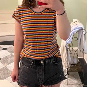 Madewell striped short sleeve shirt
